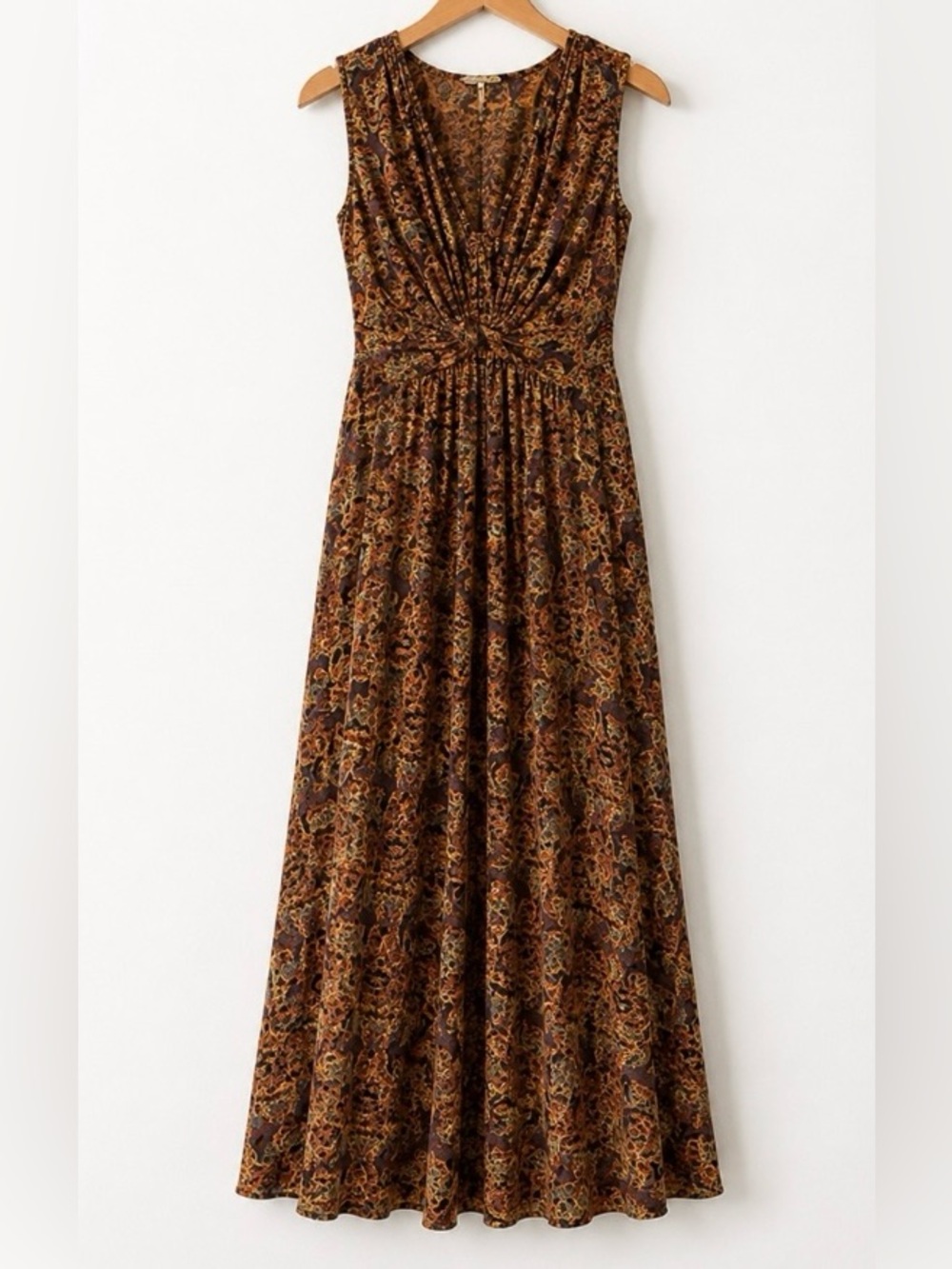 Peruvian Connection Pima Cotton Modal Maxi Floral Printed Womens Faux Wrap